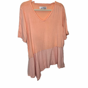 NWT CJ Banks Peach Blouse Size XLarge